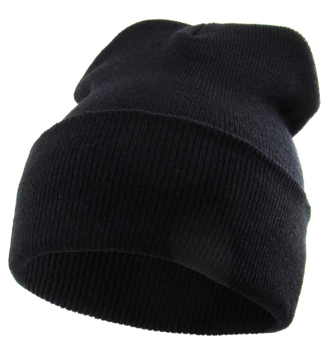 MEN/ WOMEN BLACK PLAIN BEANIE