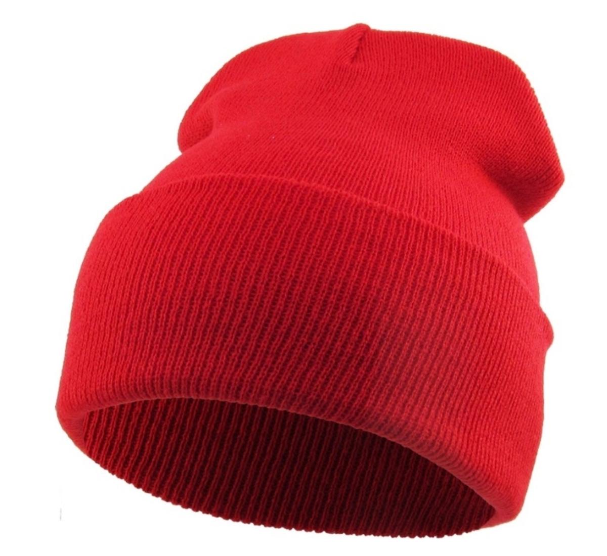 MEN/ WOMEN RED PLAIN BEANIE