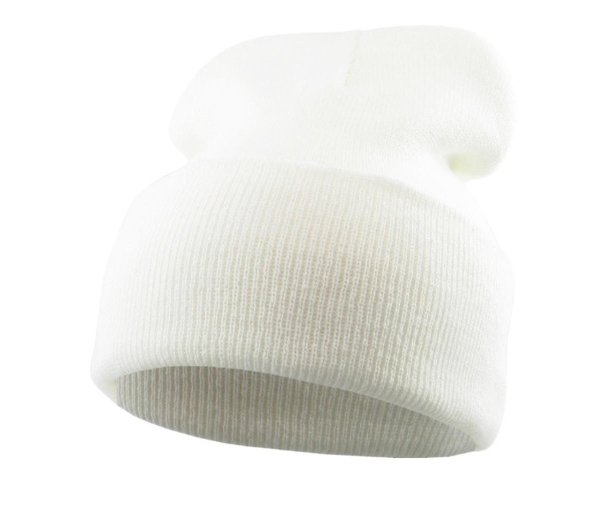 MEN/ WOMEN WHITE PLAIN BEANIE