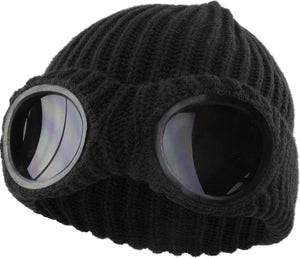 MEN/ WOMEN BLACK GOGGLE LENS BEANIE