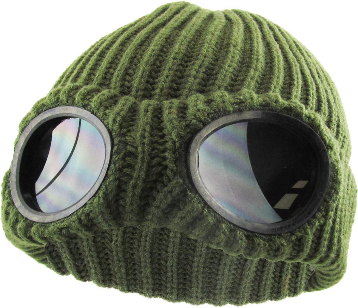 MEN/ WOMEN OLIVE GOGGLE LENS BEANIE