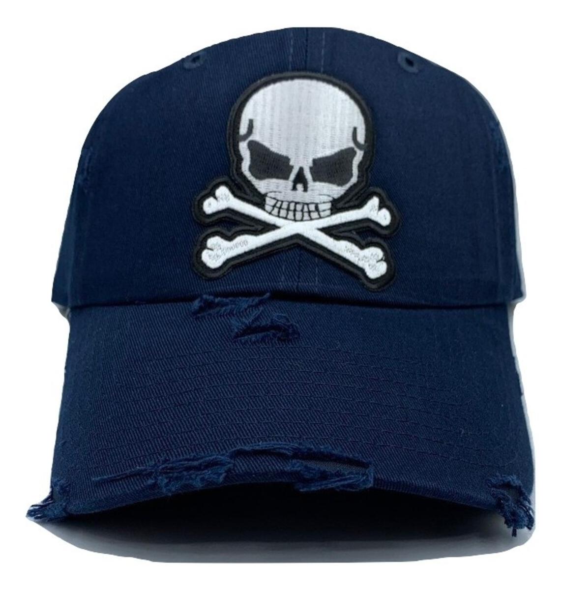 MV DAMAGED SKULL HEAD DAD HATS