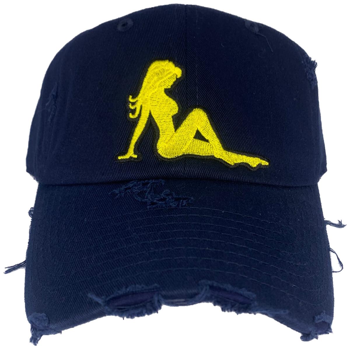 MV DAMAGED TRUCKER GIRL DAD HATS