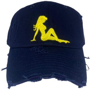 MV DAMAGED TRUCKER GIRL DAD HATS