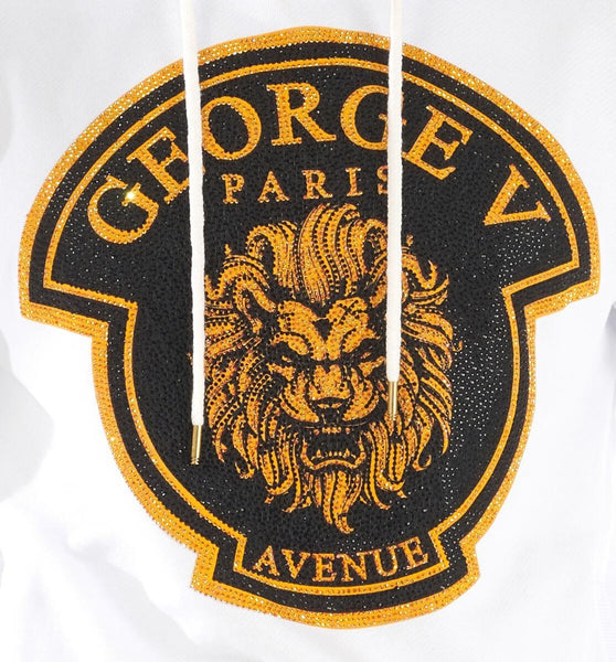 MEN GEORGE V WHITE/ BLACK GOLD LION HEAD SWEAT SUIT