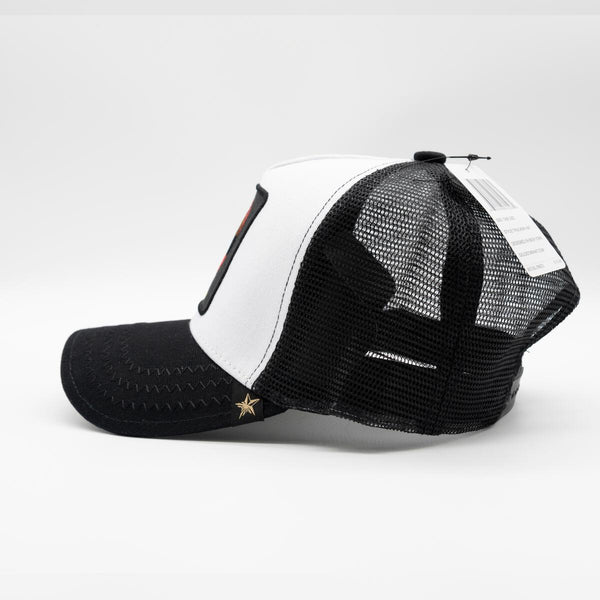 Men/ Women Black/ White ROOSTER Trucker Hat