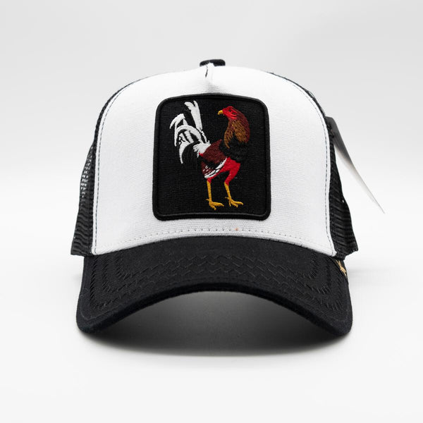 Men/ Women Black/ White ROOSTER Trucker Hat