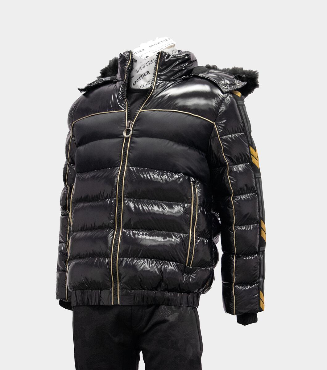 MEN BLACK/ YELLOW PHANTOM PUFFER COATS