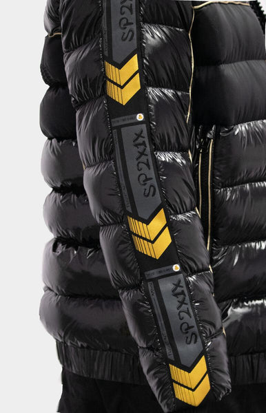 MEN BLACK/ YELLOW PHANTOM PUFFER COATS