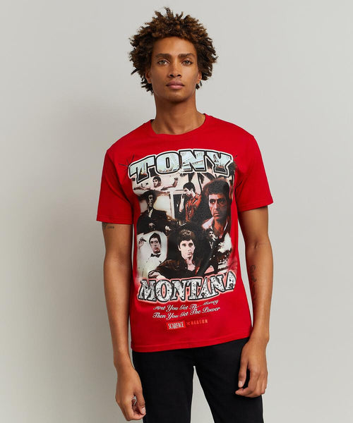 Men Red Reason Brand Scarface Who To Trust SS Tee