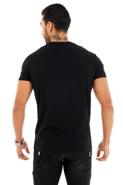 Men George V Black George V Signature Glittery Tshirt