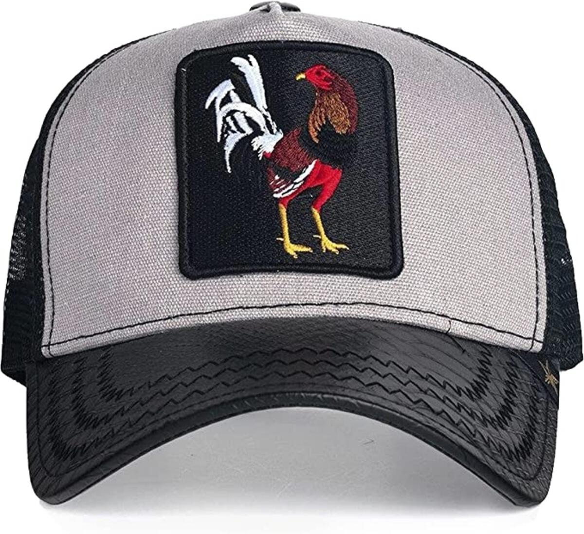 Rooster Black & Grey trucker hat