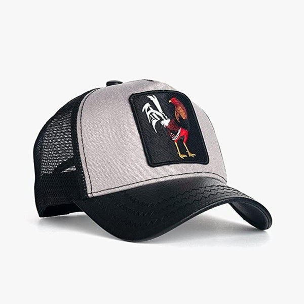 Rooster Black & Grey trucker hat