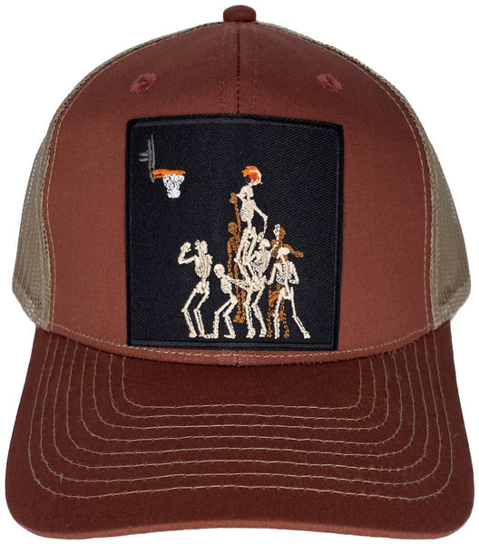 MEN/ WOMEN MV TRUCKER HATS SKULL BASKETBALL