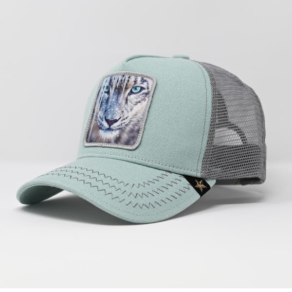 Ice Tiger Green Trucker Hat