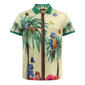 MEN EGGSH PALM TREE BAROCCO POLO SHIRT