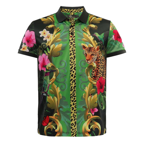 MEN GREEN TIGER BAROCCO POLO SHIRT