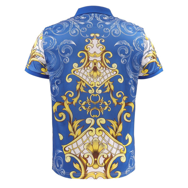 MEN ROYAL GOLD LEAF BAROCCO POLO SHIRT