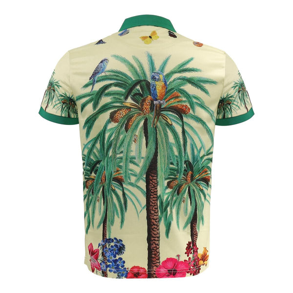 MEN EGGSH PALM TREE BAROCCO POLO SHIRT