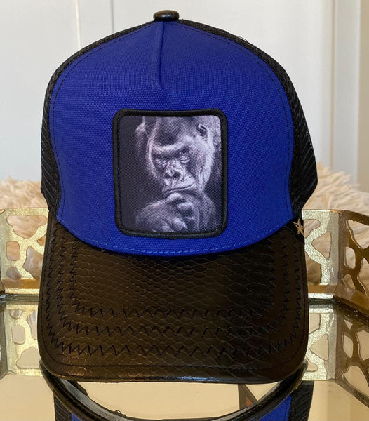 Men/ Women blue gorilla trucker hat