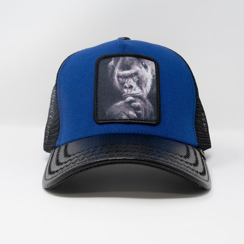 Men/ Women blue gorilla trucker hat