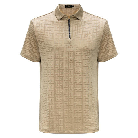 MEN KHAKI GREEK SIMBOL BAROCCO POLO SHIRT