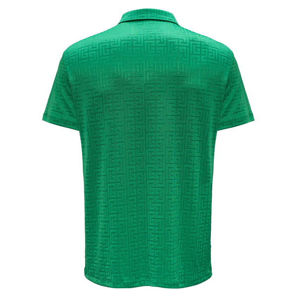 MEN GREEN GREEK SIMBOL BAROCCO POLO SHIRT