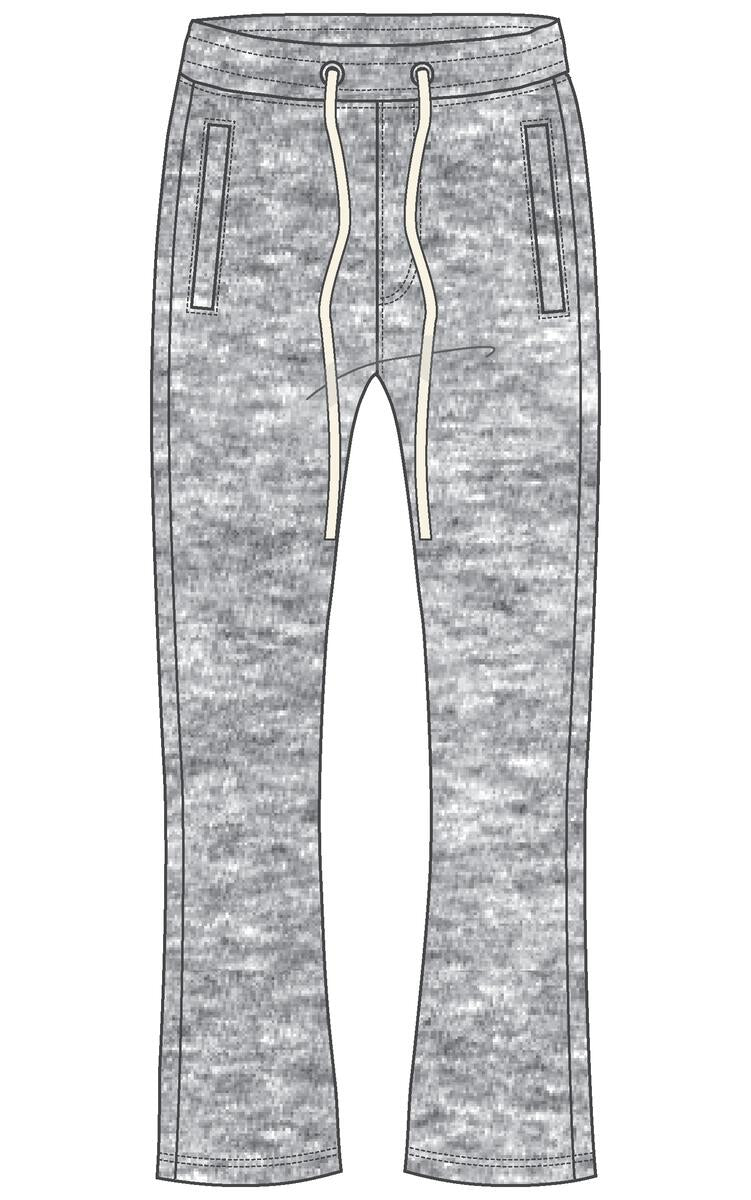 MEN GREY STACKED FLEECE JOGGER