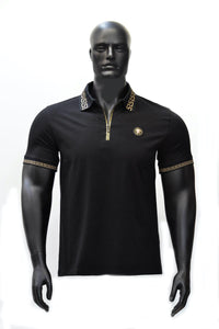 MEN BLACK/ GOLD BLERIOZ POLO SHIRT