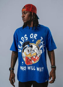 MEN BLUE $CROOGE MCDUCK TSHIRT