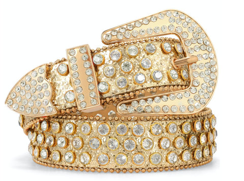 MEN GOLD RHINESTONE BELT