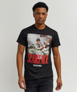 Men Black Reason Brand Scarface Money Tee