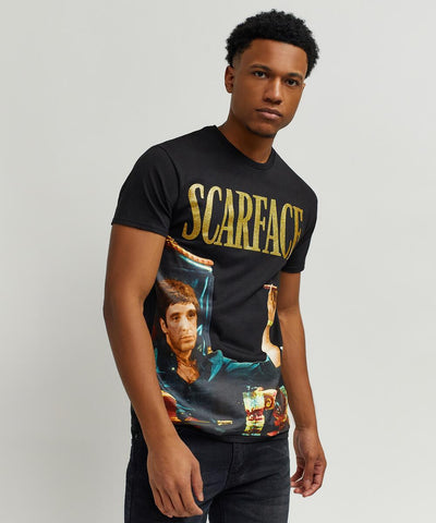 Men Black Reason Brand Scarface Photo Print Money Tee