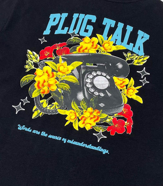 MEN BLACK PLUG TALK TEE