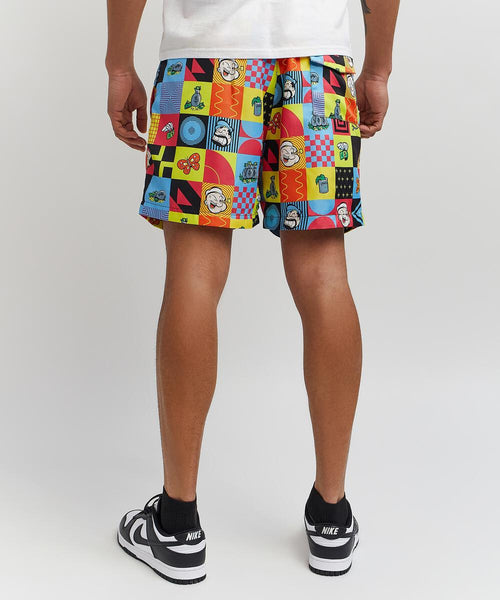 Men Multi Reason Brand Popeye Trapped Twill Shorts