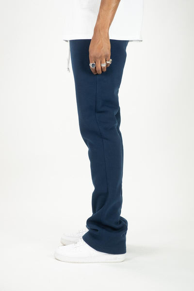 MEN NAVY BLUE STACKED FLEECE JOGGER