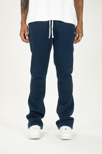 MEN NAVY BLUE STACKED FLEECE JOGGER