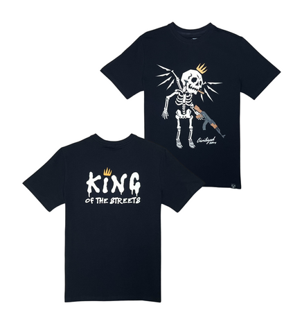 Men Black King Of The Street Tee