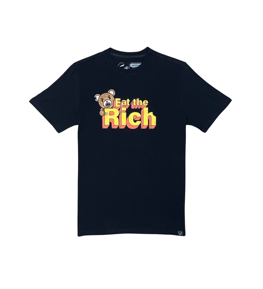 MEN BLACK EAT THE RICH TEE