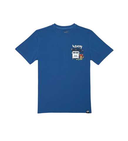 MEN DK. BLUE BURNING MONEY GUAP TEE