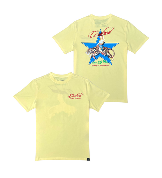 MEN YELLOW GLOBAL MOVEMENT TEE