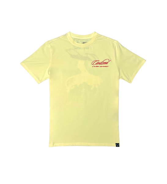 MEN YELLOW GLOBAL MOVEMENT TEE