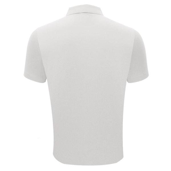 MEN WHITE STRIPPED LEAF BAROCCO POLO SHIRT