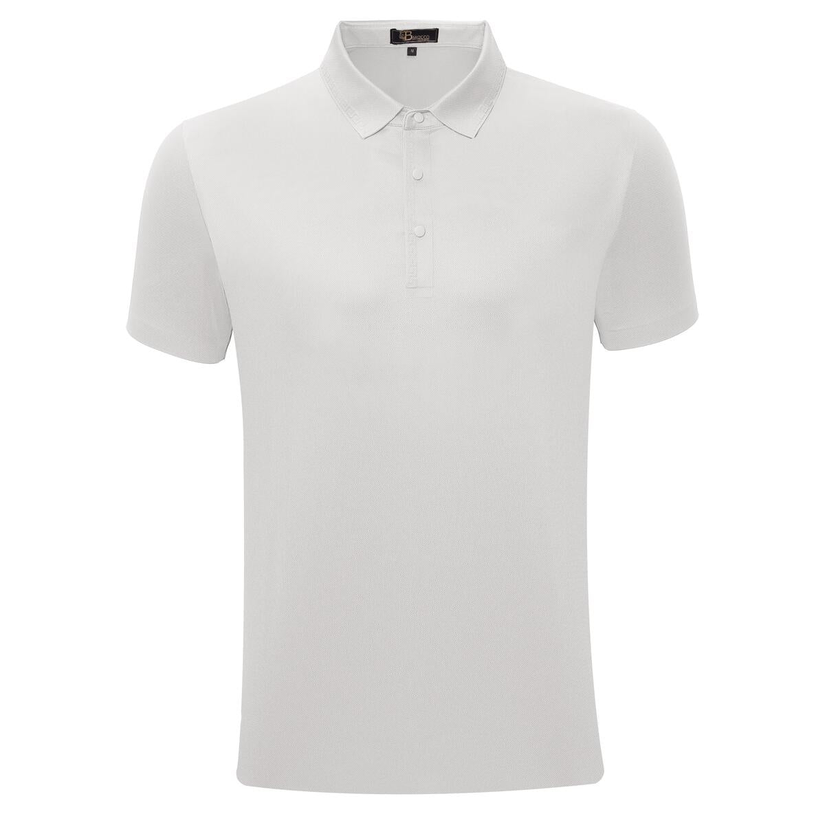 MEN WHITE ROMAN COLLAR BAROCCO POLO SHIRT