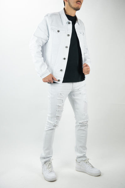 BIG MEN WHITE TWILL JACKETS