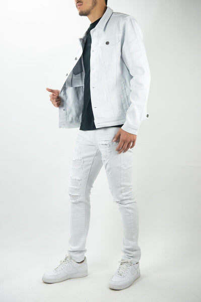 BIG MEN WHITE TWILL JACKETS