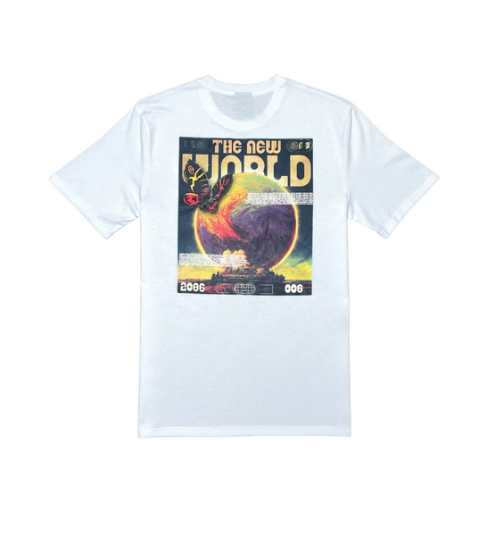 MEN WHITE THE NEW WORLD TSHIRT