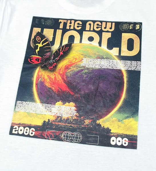 MEN WHITE THE NEW WORLD TSHIRT