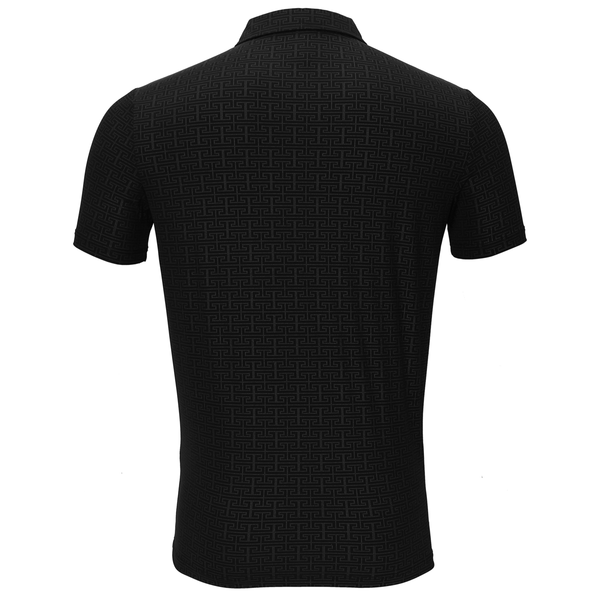 MEN BLACK GREEK SIMBOL BAROCCO POLO SHIRT