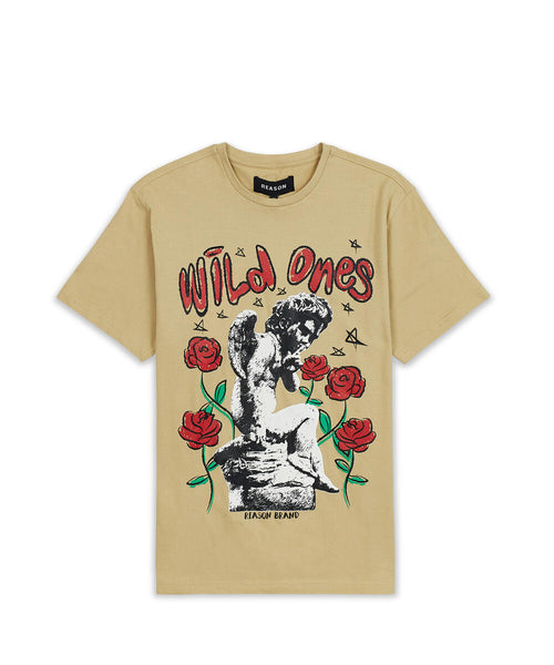 Men Khaki Reason Brand Wild Ones Tee